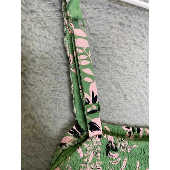 Torrid womens 3X green floral sun dress lined ruffle smocked midi lightweight - Picture 11 of 12